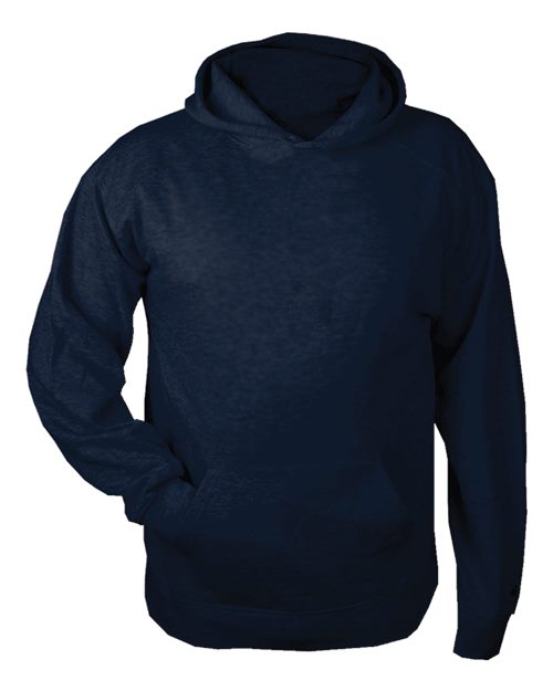 Youth Fleece Hooded Sweatshirt - Navy Front
