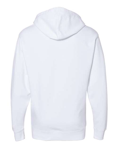 Unisex Midweight Hooded Sweatshirt - White Back