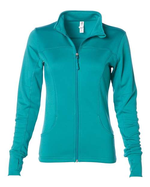 Women's Poly-Tech Full-Zip Track Jacket - Lapis Green Front