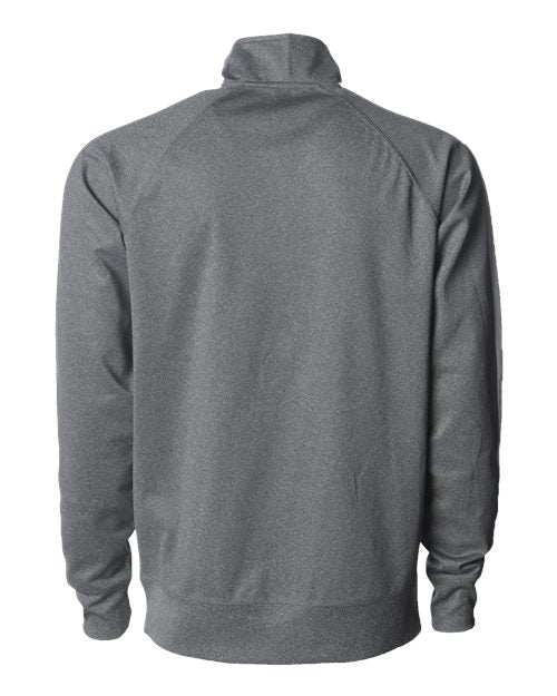 Men's Lightweight Poly-Tech Full-Zip Track Jacket - Gunmetal Heather Back