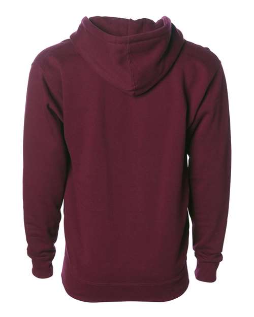 Unisex Heavyweight Full-Zip Hooded Sweatshirt - Maroon Back