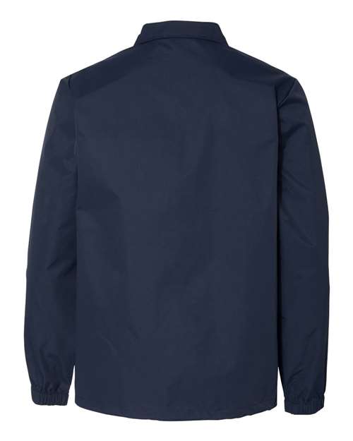 Men's Water-Resistant Windbreaker Coach’s Jacket - Classic Navy Back