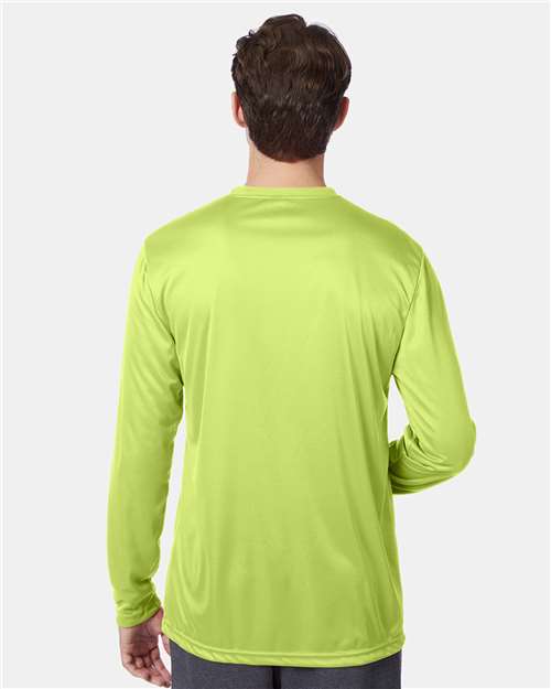 Unisex Cool DRI® Long Sleeve Performance T-Shirt - Safety Green Back