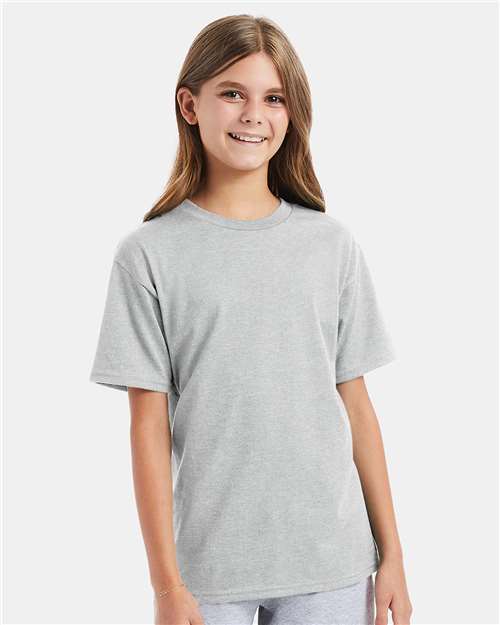 Hanes Youth Perfect-T T-Shirt - Model Front