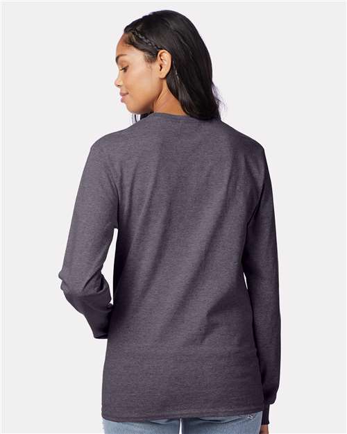 Authentic Long Sleeve T-Shirt - Charcoal Heather Back