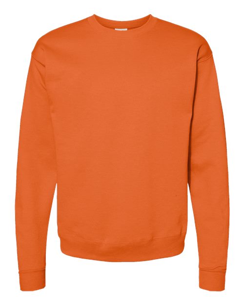 Hanes Unisex EcoSmart® Crewneck Sweatshirt - Safety Orange Front