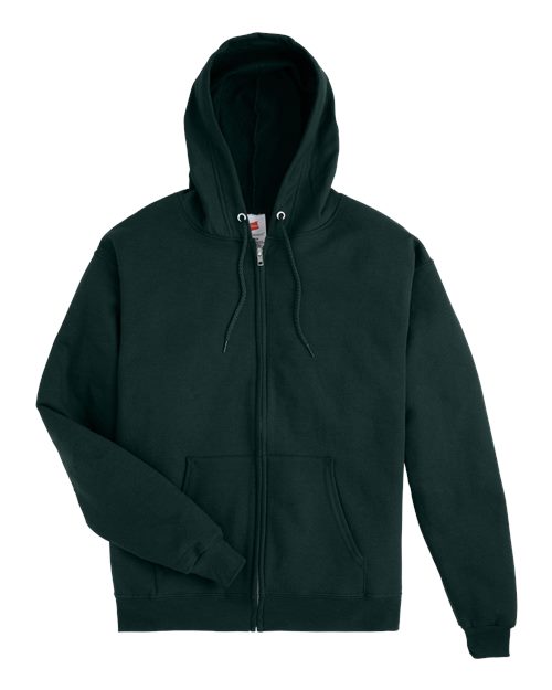 Unisex EcoSmart® Full-Zip Hooded Sweatshirt - Deep Forest Front