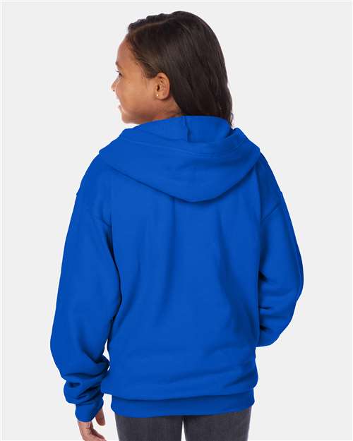 Youth EcoSmart® Full-Zip Hooded Sweatshirt - Deep Royal Back