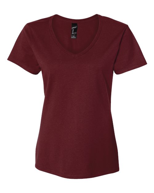 Women's Perfect-T V-Neck T-Shirt - Maroon Front
