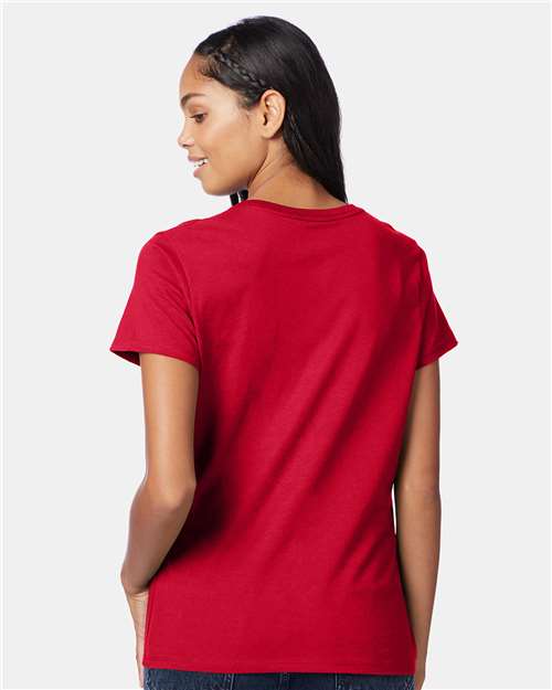 Women's Perfect-T V-Neck T-Shirt - Deep Red Back
