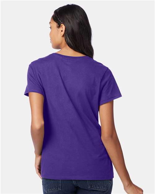 Women's Perfect-T V-Neck T-Shirt - Purple Back