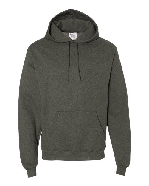 Unisex Powerblend® Hooded Sweatshirt - Dark Green Heather Front