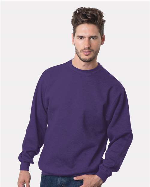 Unisex USA-Made Crewneck Sweatshirt - Purple Front
