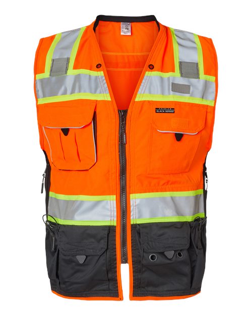 Unisex Premium Black Series® Surveyors Vest - Orange Front