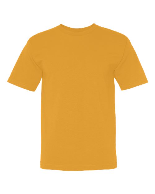 Bayside Unisex USA-Made Midweight T-Shirt - Gold Front