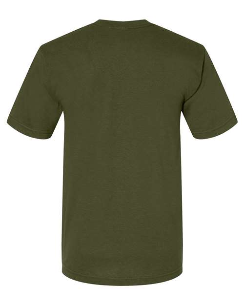 Unisex USA-Made Midweight T-Shirt - Olive Back