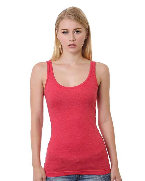 Women's USA-Made Tank Top - Heather Red Front