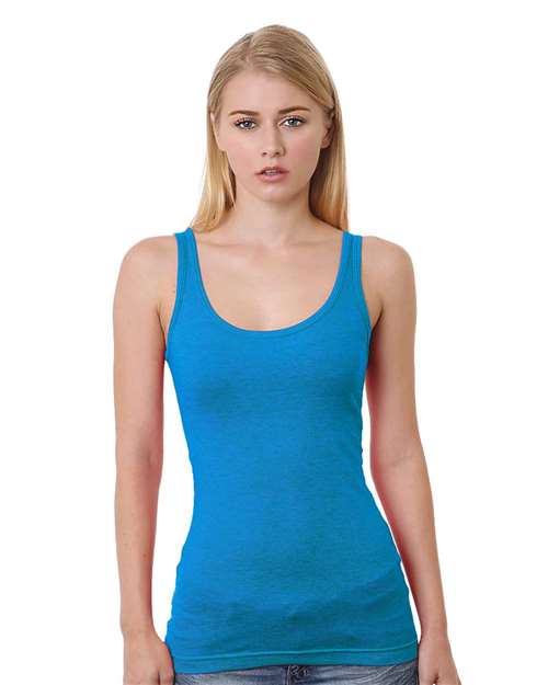 Women's USA-Made Tank Top - Turquoise Front