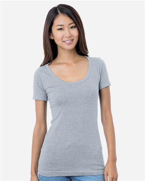 Women's USA-Made Scoop Neck T-Shirt - Dark Ash Front