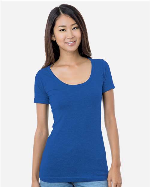 Women's USA-Made Scoop Neck T-Shirt - Royal Blue Front