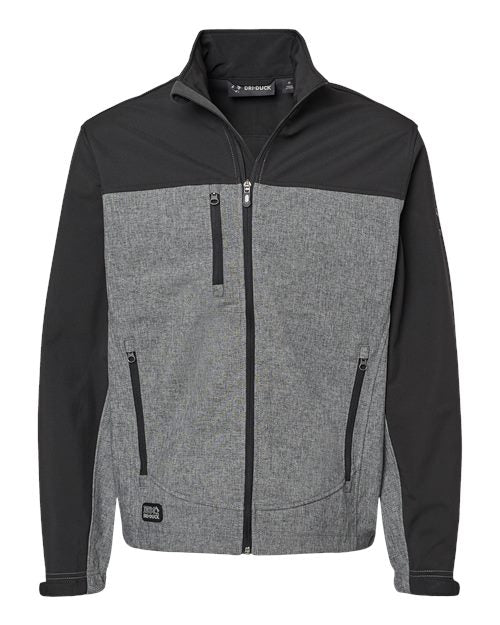 Men's Tall Motion Soft Shell Jacket - Black Heather/ Black Front