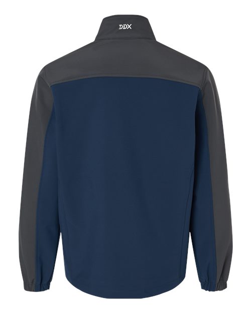 Men's Tall Motion Soft Shell Jacket - Deep Blue/ Charcoal Back