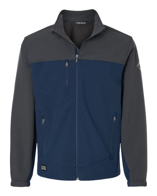 Men's Tall Motion Soft Shell Jacket - Deep Blue/ Charcoal Front