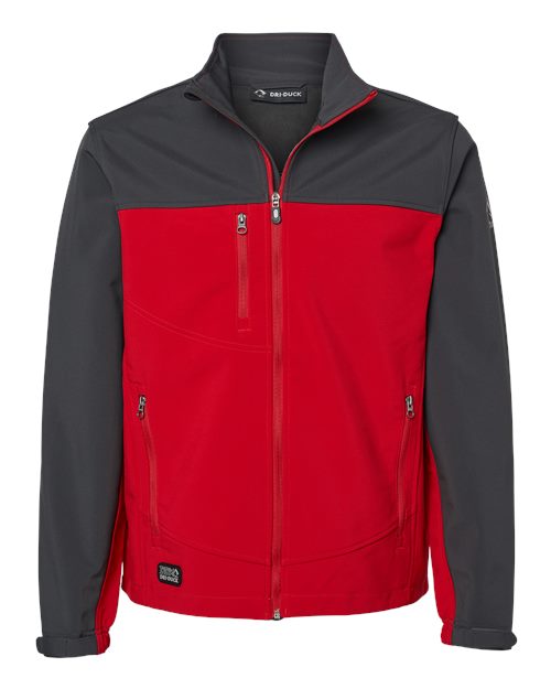 Men's Tall Motion Soft Shell Jacket - Red/ Charcoal Front