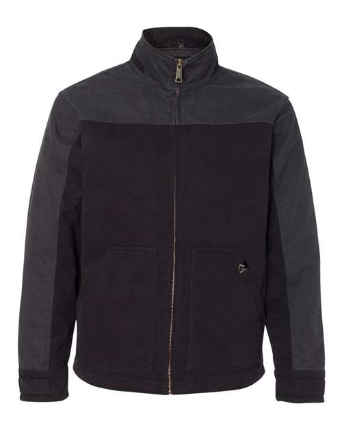 Men's Tall Horizon Two-Tone Boulder Cloth™ Canvas Jacket - Black/ Charcoal Front