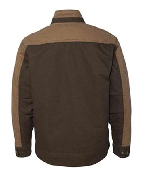 Men's Tall Horizon Two-Tone Boulder Cloth™ Canvas Jacket - Tobacco/ Field Khaki Back