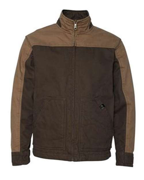 Men's Tall Horizon Two-Tone Boulder Cloth™ Canvas Jacket - Tobacco/ Field Khaki Front