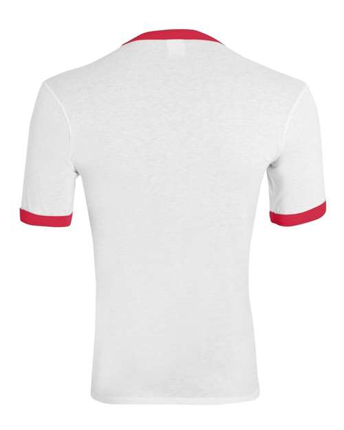 Youth Ringer T-Shirt - White/ Red Back