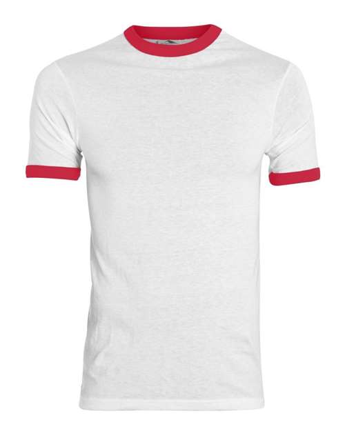 Youth Ringer T-Shirt - White/ Red Front