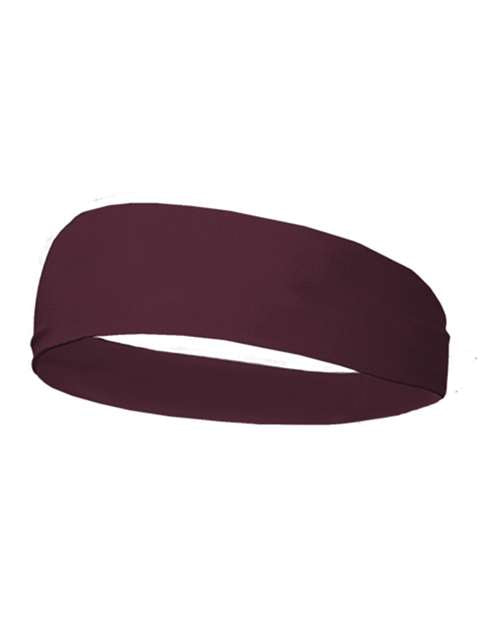 Badger Wide Headband - Maroon Front
