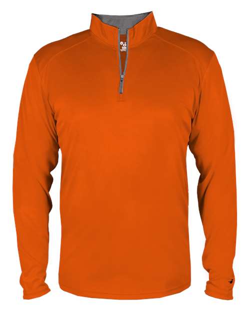 Youth B-Core Quarter-Zip Pullover - Burnt Orange/ Graphite Front