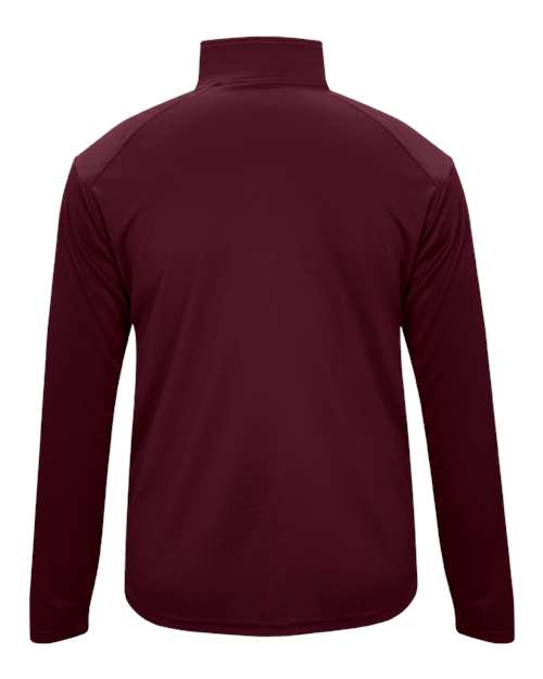 Youth B-Core Quarter-Zip Pullover - Maroon/ Graphite Back