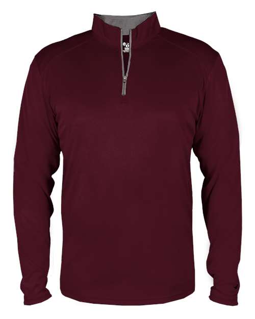Youth B-Core Quarter-Zip Pullover - Maroon/ Graphite Front