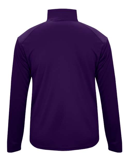 Youth B-Core Quarter-Zip Pullover - Purple/ Graphite Back