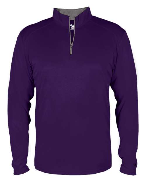Youth B-Core Quarter-Zip Pullover - Purple/ Graphite Front
