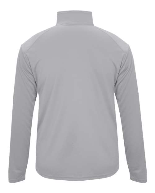 Youth B-Core Quarter-Zip Pullover - Silver/ Graphite Back