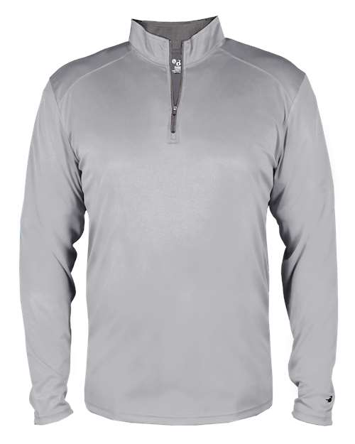 Youth B-Core Quarter-Zip Pullover - Silver/ Graphite Front