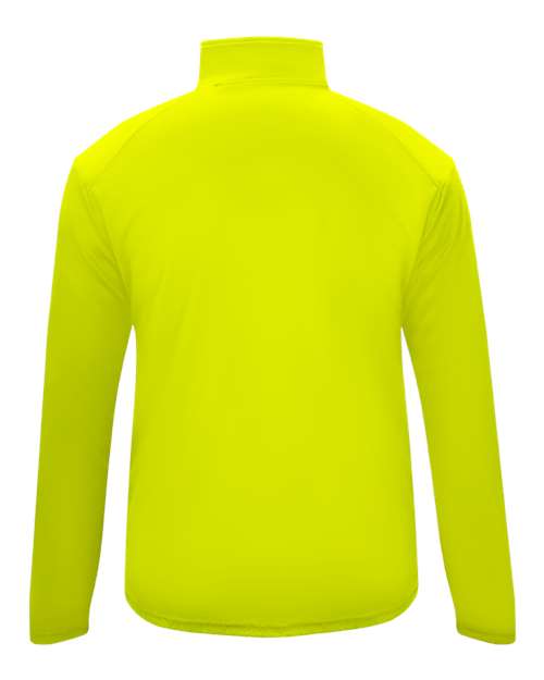 Youth B-Core Quarter-Zip Pullover - Safety Yellow Green/ Graphite Back