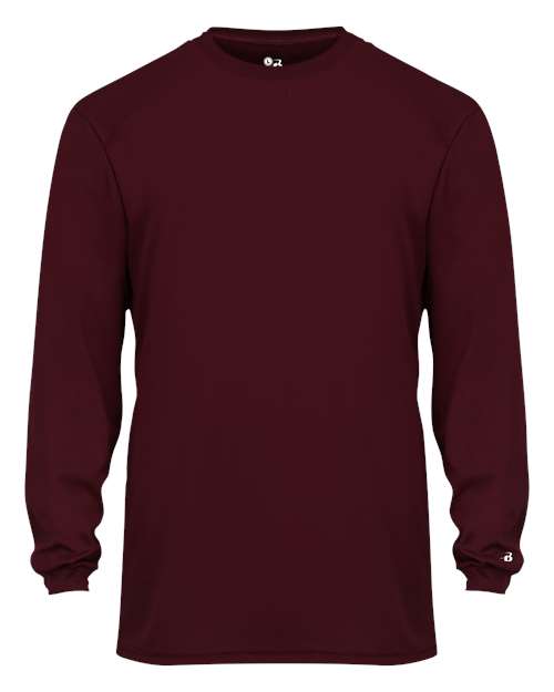 Youth B-Core Long Sleeve T-Shirt - Maroon Front