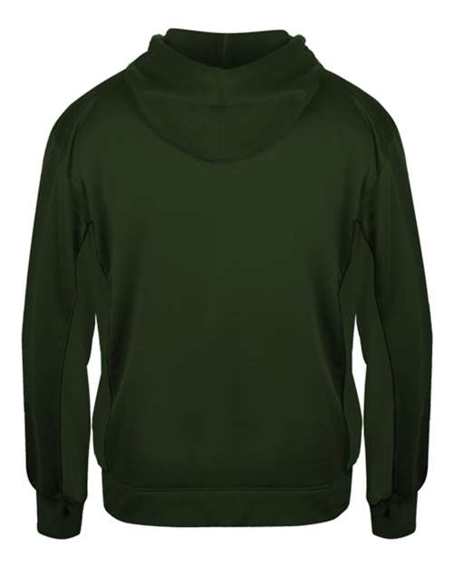 Youth Performance Fleece Hooded Sweatshirt - Forest Back