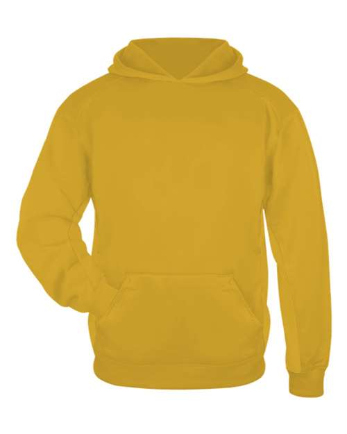Youth Performance Fleece Hooded Sweatshirt - Gold Front