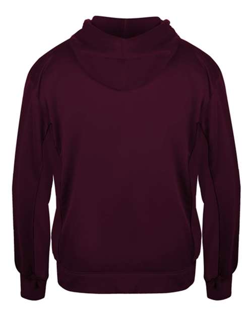 Youth Performance Fleece Hooded Sweatshirt - Maroon Back