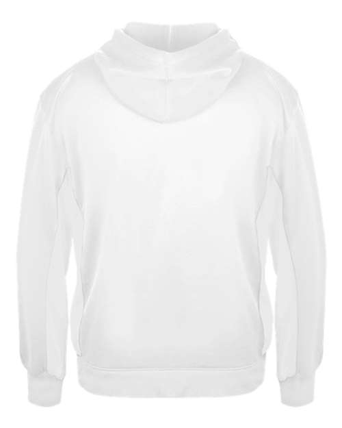 Youth Performance Fleece Hooded Sweatshirt - White Back
