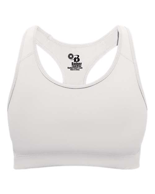 Girls' B-Sport Bra Top - White Front
