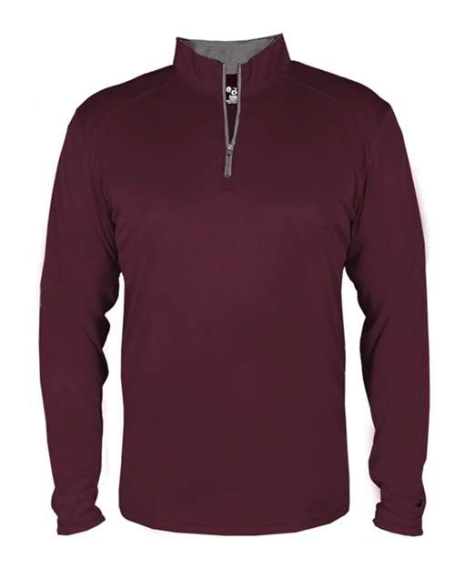 Men's B-Core Quarter-Zip Pullover - Maroon/ Graphite Front