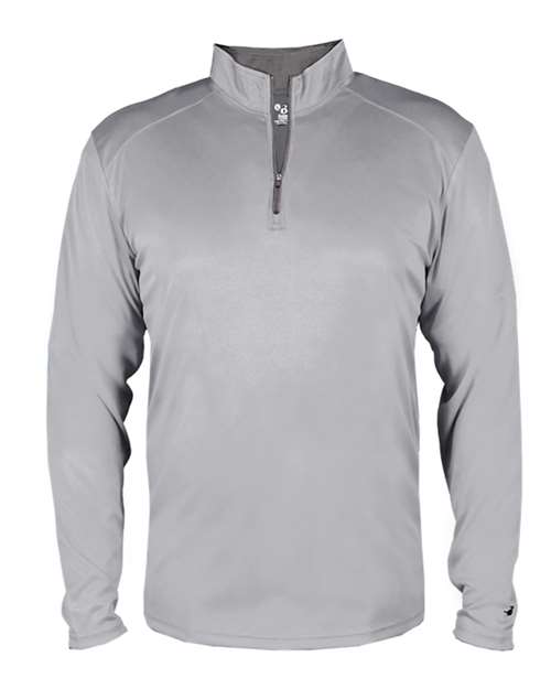 Men's B-Core Quarter-Zip Pullover - Silver/ Graphite Front